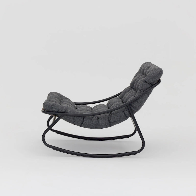 Fauteuil à bascule moderne d'intérieur/extérieur avec coussin