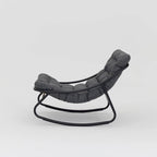 Fauteuil à bascule moderne d'intérieur/extérieur avec coussin