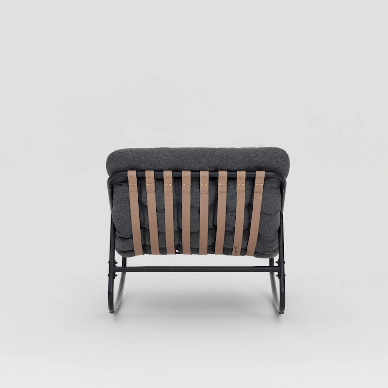 Fauteuil à bascule moderne d'intérieur/extérieur avec coussin