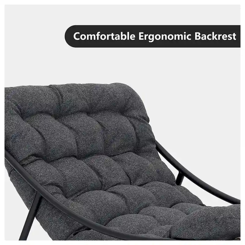 Fauteuil à bascule moderne d'intérieur/extérieur avec coussin