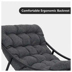 Fauteuil à bascule moderne d'intérieur/extérieur avec coussin