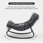 Fauteuil à bascule moderne d'intérieur/extérieur avec coussin
