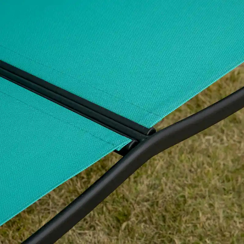 Balançoire de patio Outsunny pour 2 personnes avec auvent, balançoire d'extérieur avec auvent réglable, sièges en maille respirante et structure en acier