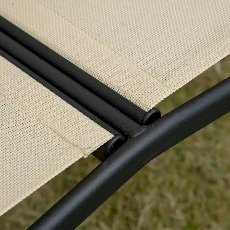 Balançoire de patio Outsunny pour 2 personnes avec auvent, balançoire d'extérieur avec auvent réglable, sièges en maille respirante et structure en acier