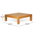 Ensemble fauteuil club et table basse 4 places en bois d'acacia Oana Outdoor de Christopher Knight Home