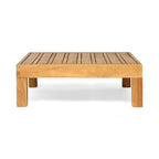 Ensemble fauteuil club et table basse 4 places en bois d'acacia Oana Outdoor de Christopher Knight Home