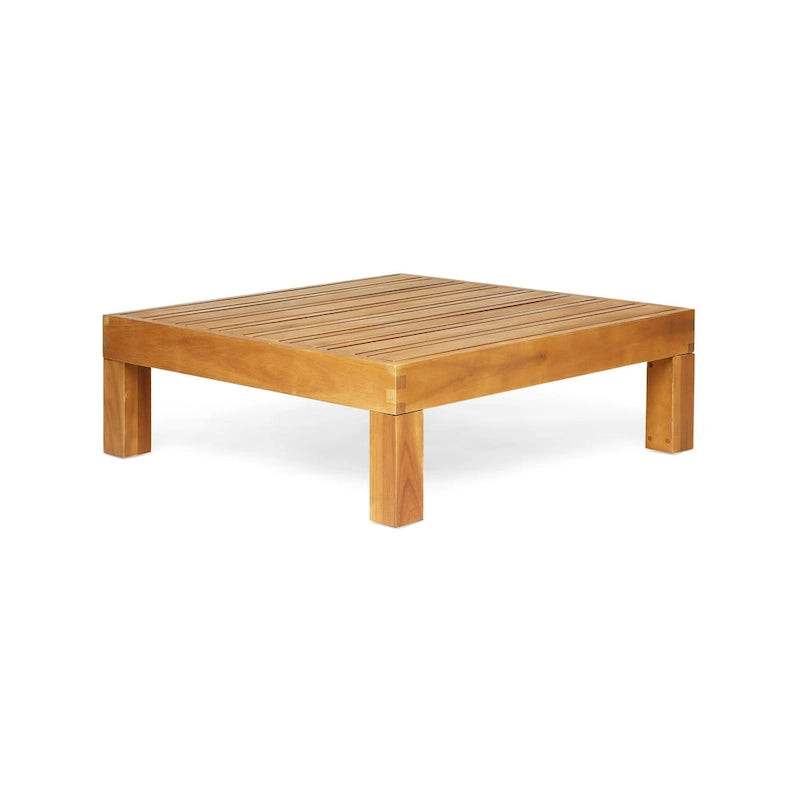 Ensemble fauteuil club et table basse 4 places en bois d'acacia Oana Outdoor de Christopher Knight Home
