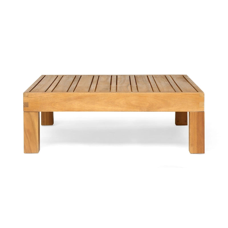Ensemble fauteuil club et table basse 4 places en bois d'acacia Oana Outdoor de Christopher Knight Home