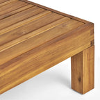 Ensemble fauteuil club et table basse 4 places en bois d'acacia Oana Outdoor de Christopher Knight Home