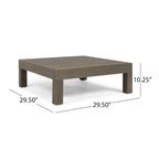 Ensemble fauteuil club et table basse 4 places en bois d'acacia Oana Outdoor de Christopher Knight Home