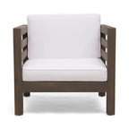 Ensemble fauteuil club et table basse 4 places en bois d'acacia Oana Outdoor de Christopher Knight Home