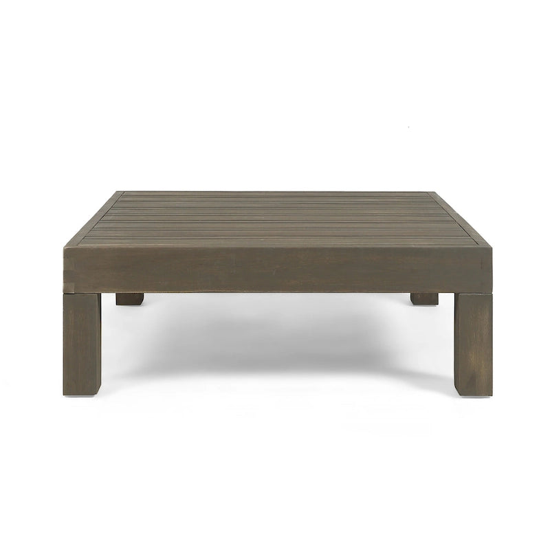 Ensemble fauteuil club et table basse 4 places en bois d'acacia Oana Outdoor de Christopher Knight Home