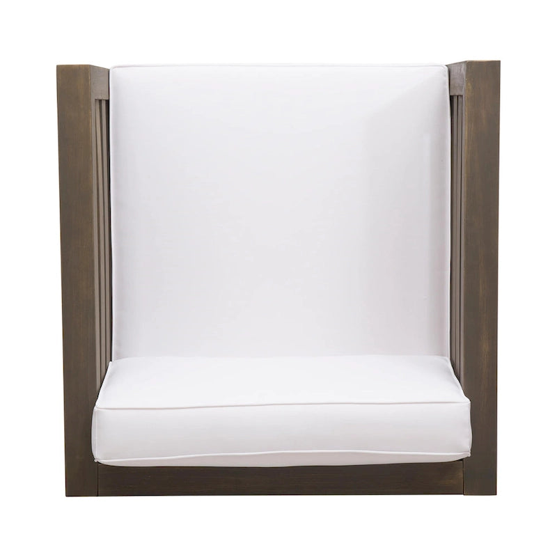 Ensemble fauteuil club et table basse 4 places en bois d'acacia Oana Outdoor de Christopher Knight Home