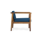 Fauteuils club d'extérieur Newbury en bois d'acacia avec coussins résistants à l'eau (lot de 4) par Christopher Knight Home