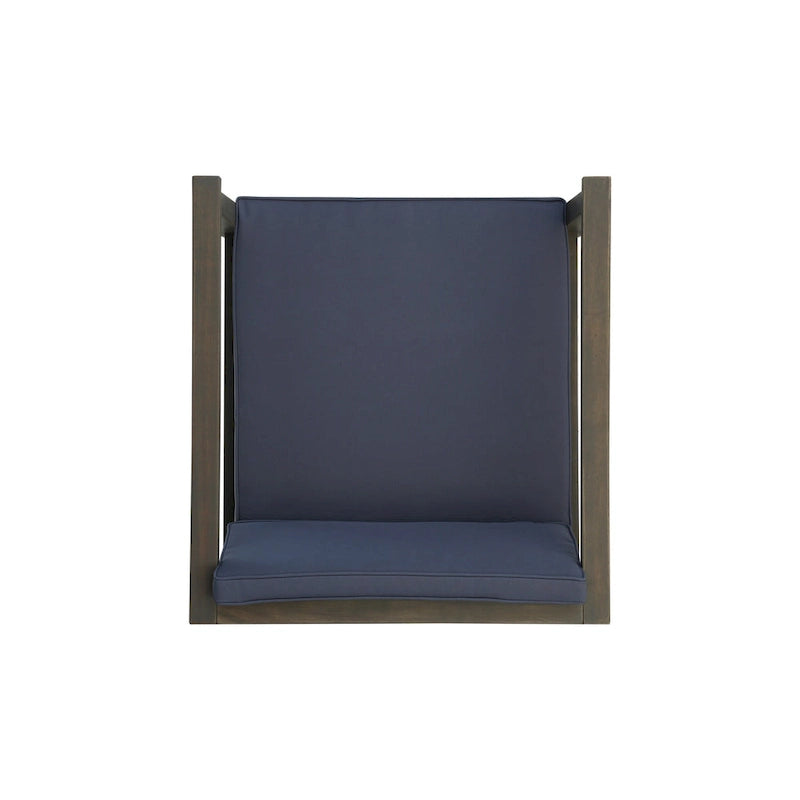 Fauteuils club d'extérieur Newbury en bois d'acacia avec coussins résistants à l'eau (lot de 4) par Christopher Knight Home