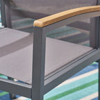Ensemble de salle à manger d'extérieur Luton en aluminium 7 pièces avec plateau en verre par Christopher Knight Home