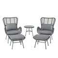 Ensemble de conversation en osier 5 pièces Montana Outdoor par Christopher Knight Home
