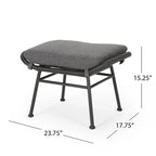 Ensemble de conversation en osier 5 pièces Montana Outdoor par Christopher Knight Home
