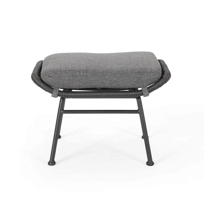 Ensemble de conversation en osier 5 pièces Montana Outdoor par Christopher Knight Home