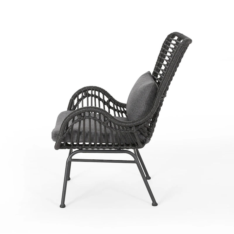 Ensemble de conversation en osier 5 pièces Montana Outdoor par Christopher Knight Home
