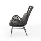 Ensemble de conversation en osier 5 pièces Montana Outdoor par Christopher Knight Home