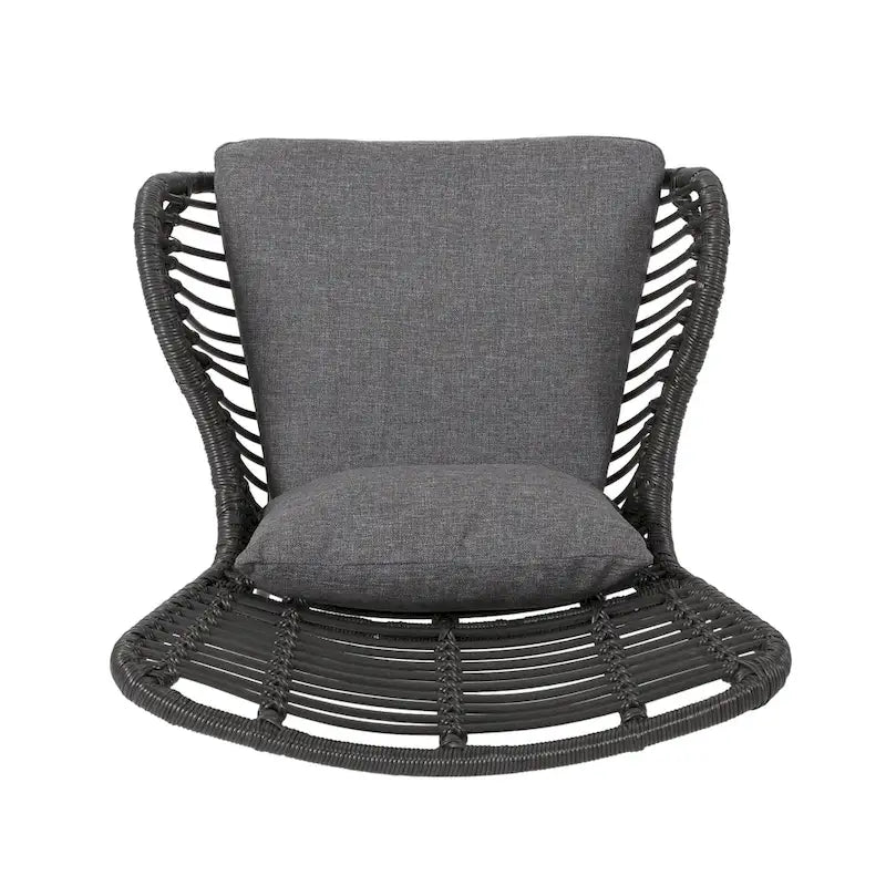 Ensemble de conversation en osier 5 pièces Montana Outdoor par Christopher Knight Home