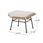 Ensemble de conversation en osier 5 pièces Montana Outdoor par Christopher Knight Home
