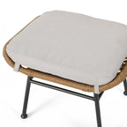 Ensemble de conversation en osier 5 pièces Montana Outdoor par Christopher Knight Home