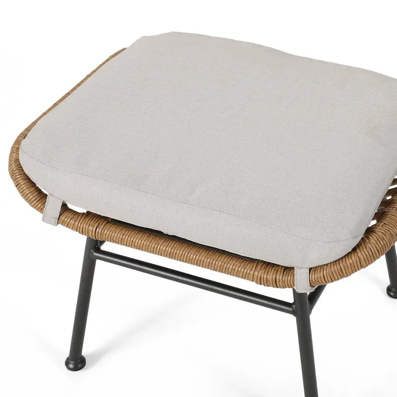 Ensemble de conversation en osier 5 pièces Montana Outdoor par Christopher Knight Home