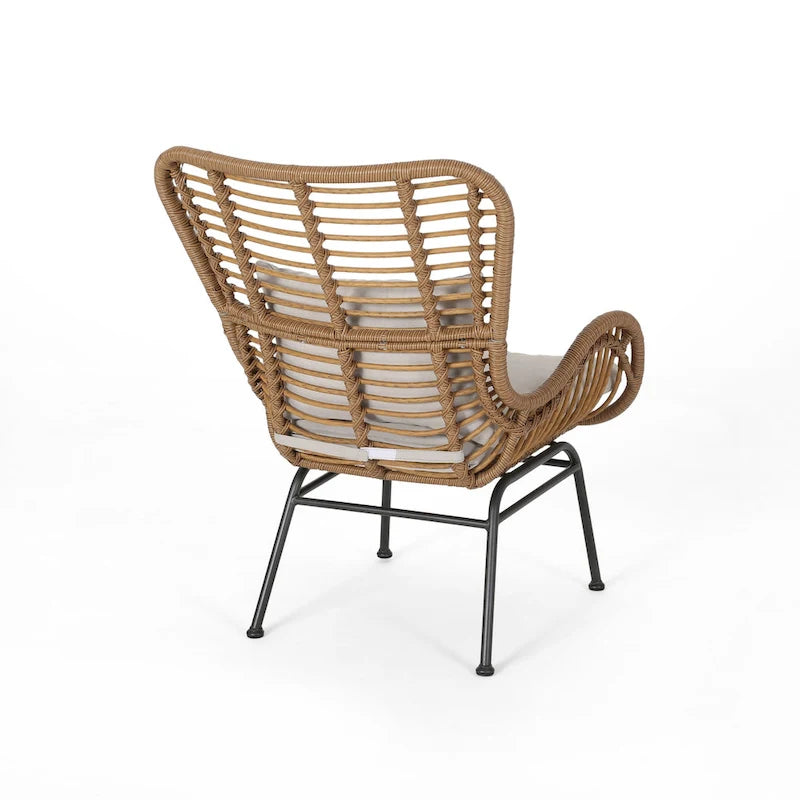 Ensemble de conversation en osier 5 pièces Montana Outdoor par Christopher Knight Home