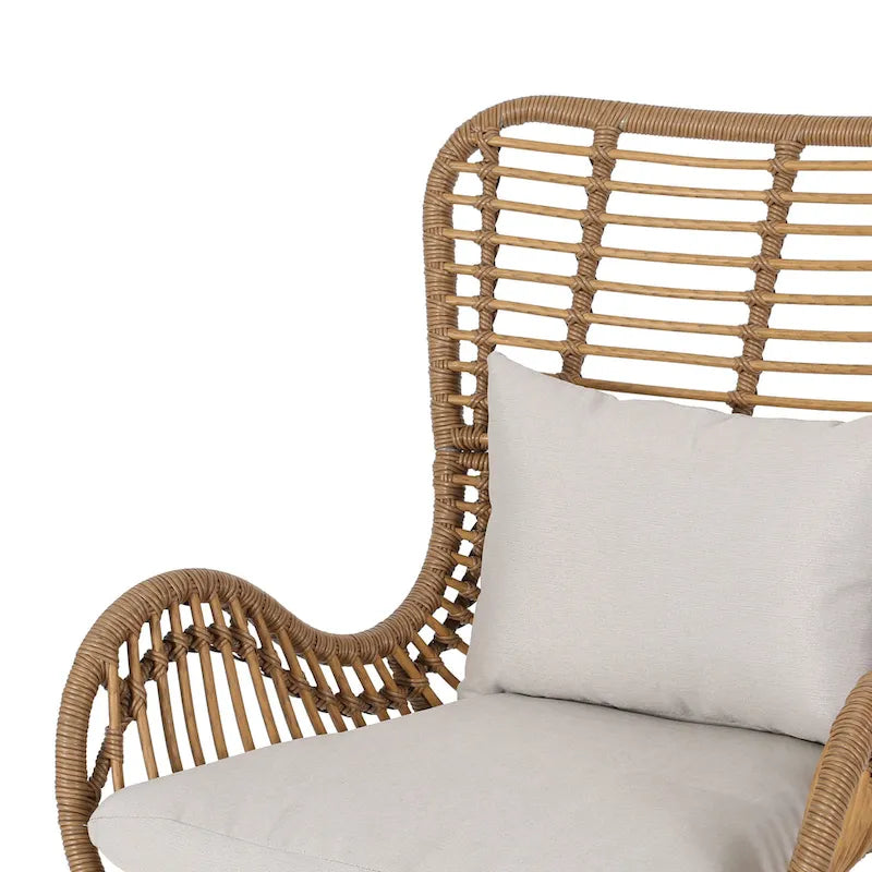 Ensemble de conversation en osier 5 pièces Montana Outdoor par Christopher Knight Home