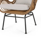 Ensemble de conversation en osier 5 pièces Montana Outdoor par Christopher Knight Home