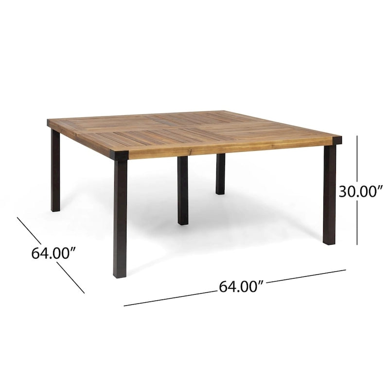 Ensemble de salle à manger d'extérieur Esfera 8 places en bois d'acacia et aluminium moulé avec coussins, par Christopher Knight Home
