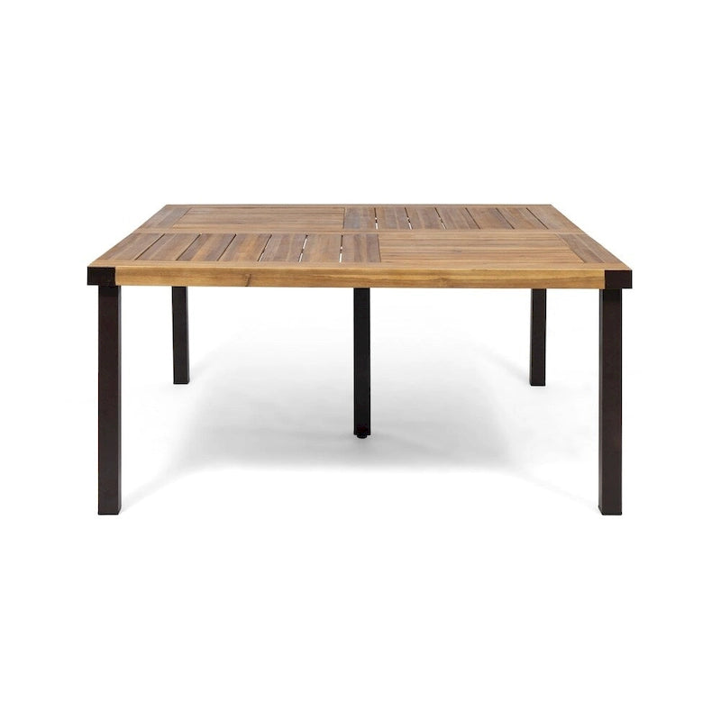 Ensemble de salle à manger d'extérieur Esfera 8 places en bois d'acacia et aluminium moulé avec coussins, par Christopher Knight Home