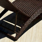 Chaise longue pliante marron pour patio