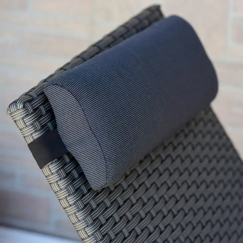 Chaise longue pliante marron pour patio