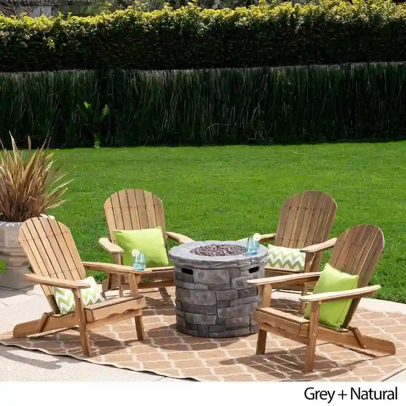 Ensemble de 5 chaises Adirondack d'extérieur Maison Outdoor par Christopher Knight Home