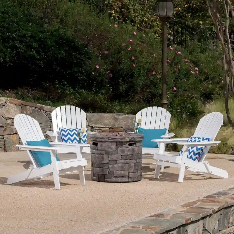 Ensemble de 5 chaises Adirondack d'extérieur Maison Outdoor par Christopher Knight Home