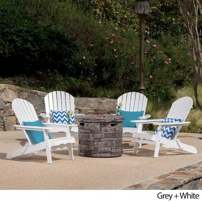 Ensemble de 5 chaises Adirondack d'extérieur Maison Outdoor par Christopher Knight Home