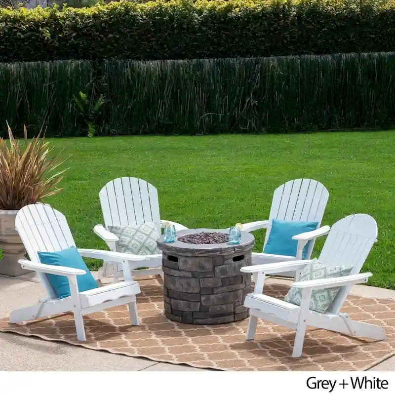 Ensemble de 5 chaises Adirondack d'extérieur Maison Outdoor par Christopher Knight Home