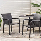 Chaises de salle à manger d'extérieur en osier Joyce de Christopher Knight Home (lot de 2)