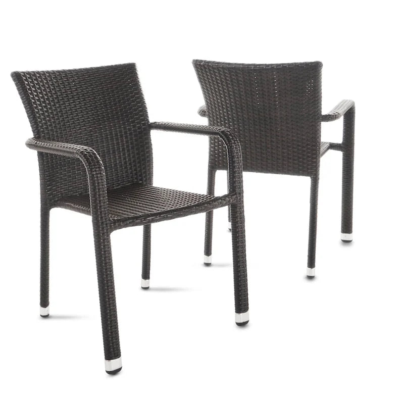 Chaises de salle à manger d'extérieur en osier Joyce de Christopher Knight Home (lot de 2)