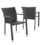 Chaises de salle à manger d'extérieur en osier Joyce de Christopher Knight Home (lot de 2)
