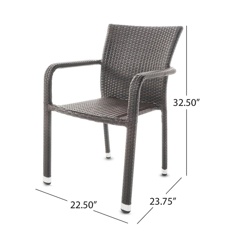 Chaises de salle à manger d'extérieur en osier Joyce de Christopher Knight Home (lot de 2)