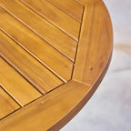 Ensemble bistro d'extérieur Kent 3 pièces en bois d'acacia et osier par Christopher Knight Home - Non disponible