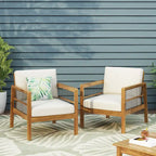 Fauteuils de jardin Elias Outdoor en bois d'acacia par Christopher Knight Home