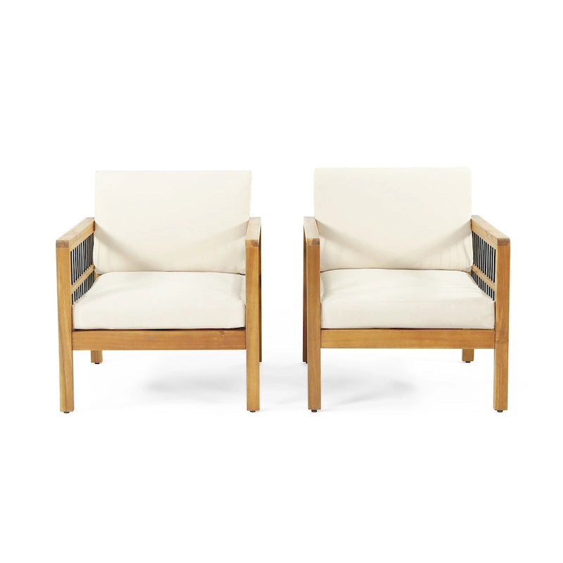 Fauteuils de jardin Elias Outdoor en bois d'acacia par Christopher Knight Home
