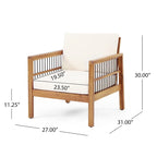Fauteuils de jardin Elias Outdoor en bois d'acacia par Christopher Knight Home