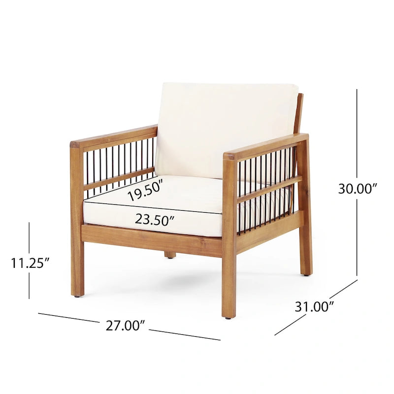 Fauteuils de jardin Elias Outdoor en bois d'acacia par Christopher Knight Home