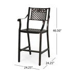 Tabouret de bar extérieur Tahoe 29 en aluminium (lot de 4) par Christopher Knight Home